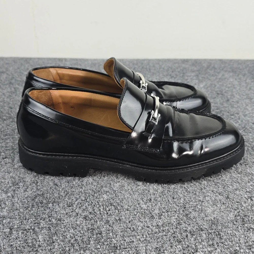 Thursday Boot Company Black Leather Loafer Dress Shoes Horsebit Men's Size 10.5